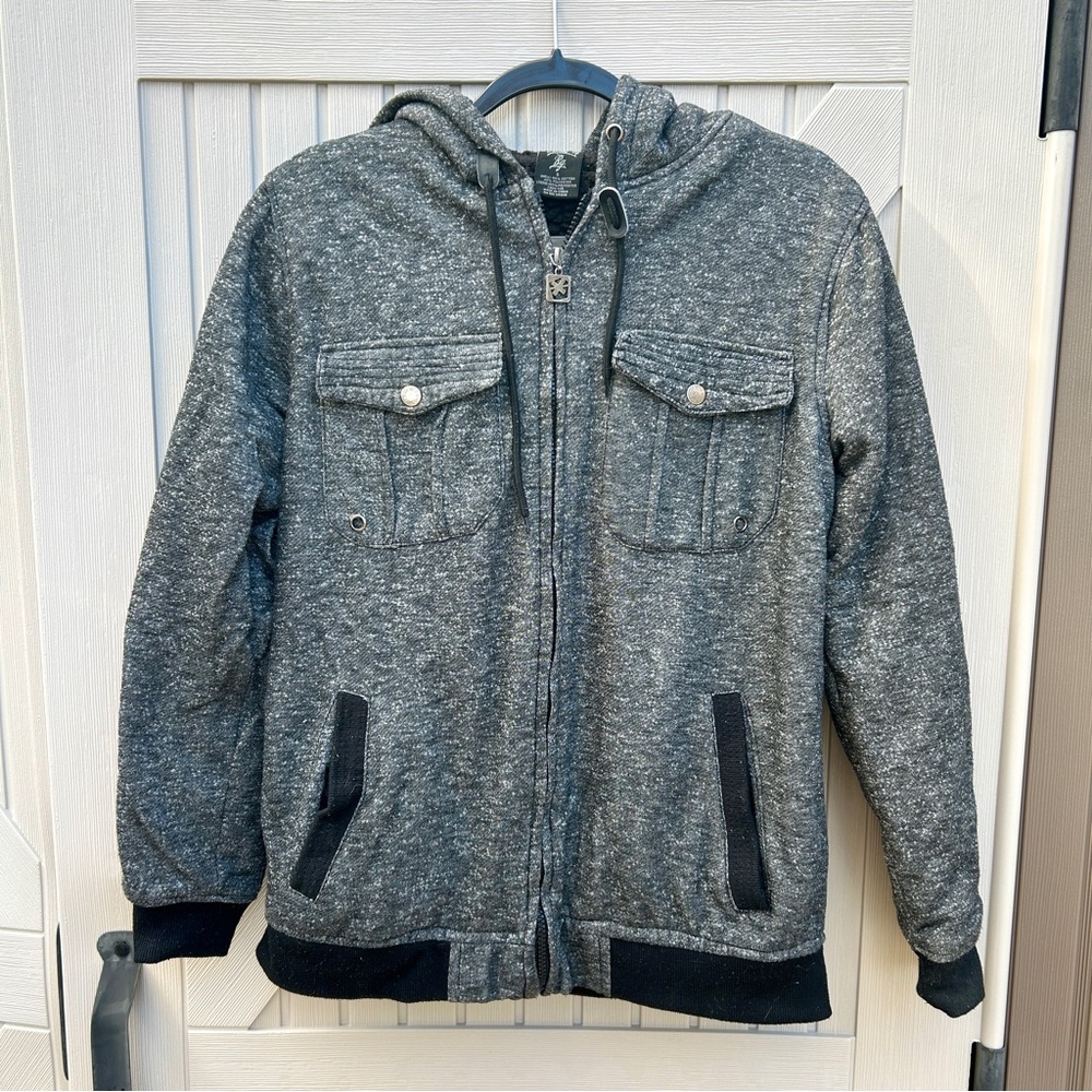 Men’s Blue Gear Bg Faux Fur Lined Jacket Sz S